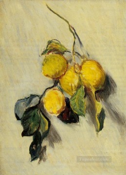 150の主題の芸術作品 Painting - レモンの枝 クロード・モネの静物画